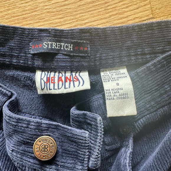 Bill Blass high rise navy corduroy jeans - Picture 3 of 5